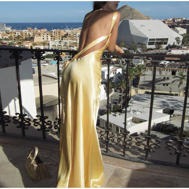 Levoire | Robe Maxi Sans Manches Jaune