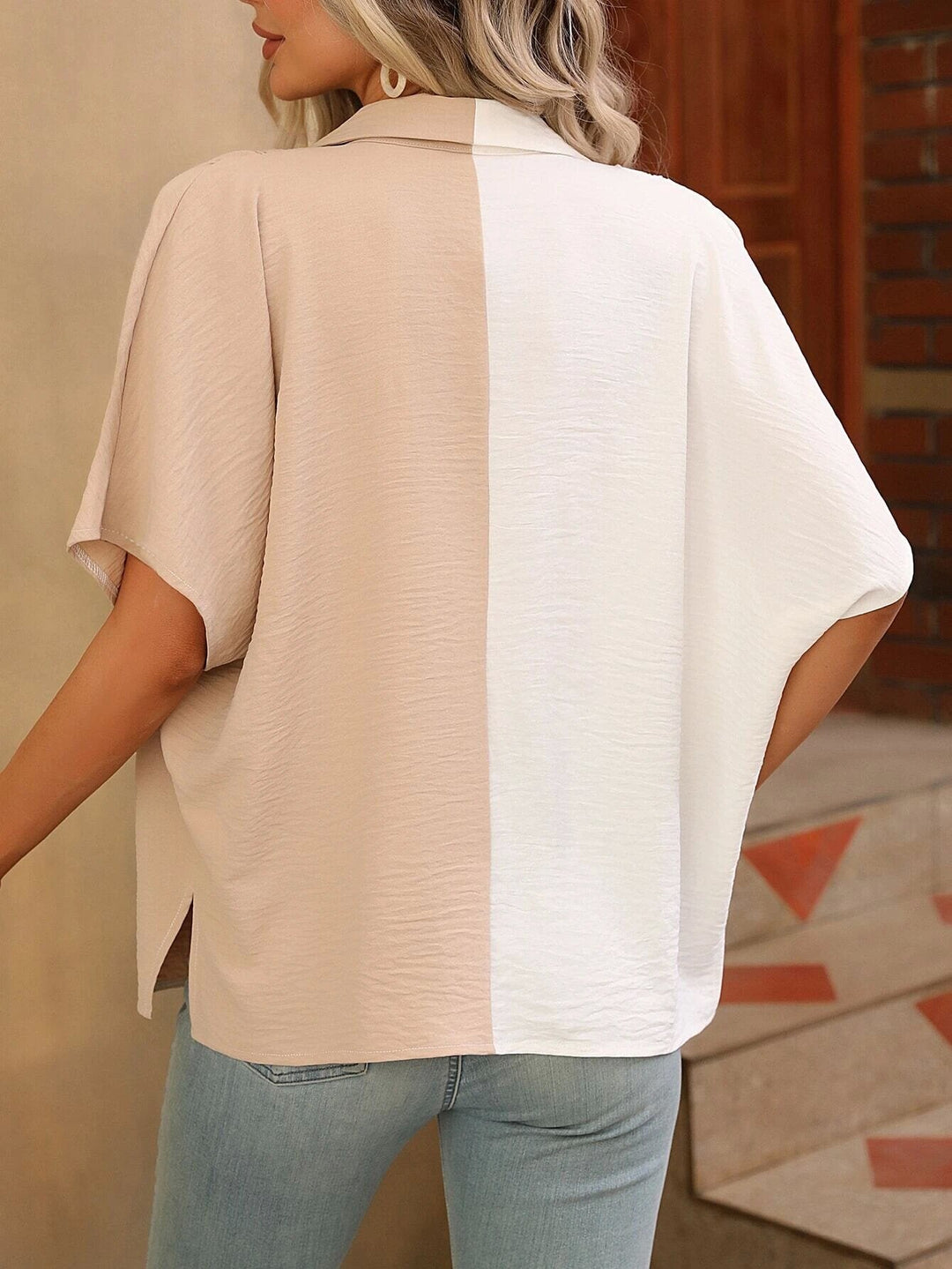 Levoire | Blouse À Manches Courtes Avec Patte De Boutonnage