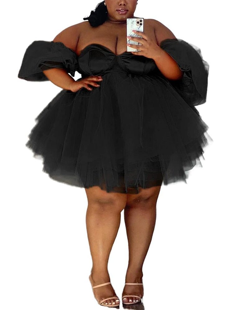 Levoire | Robe Mini Holo Chiffon Sans Bretelles Oversize