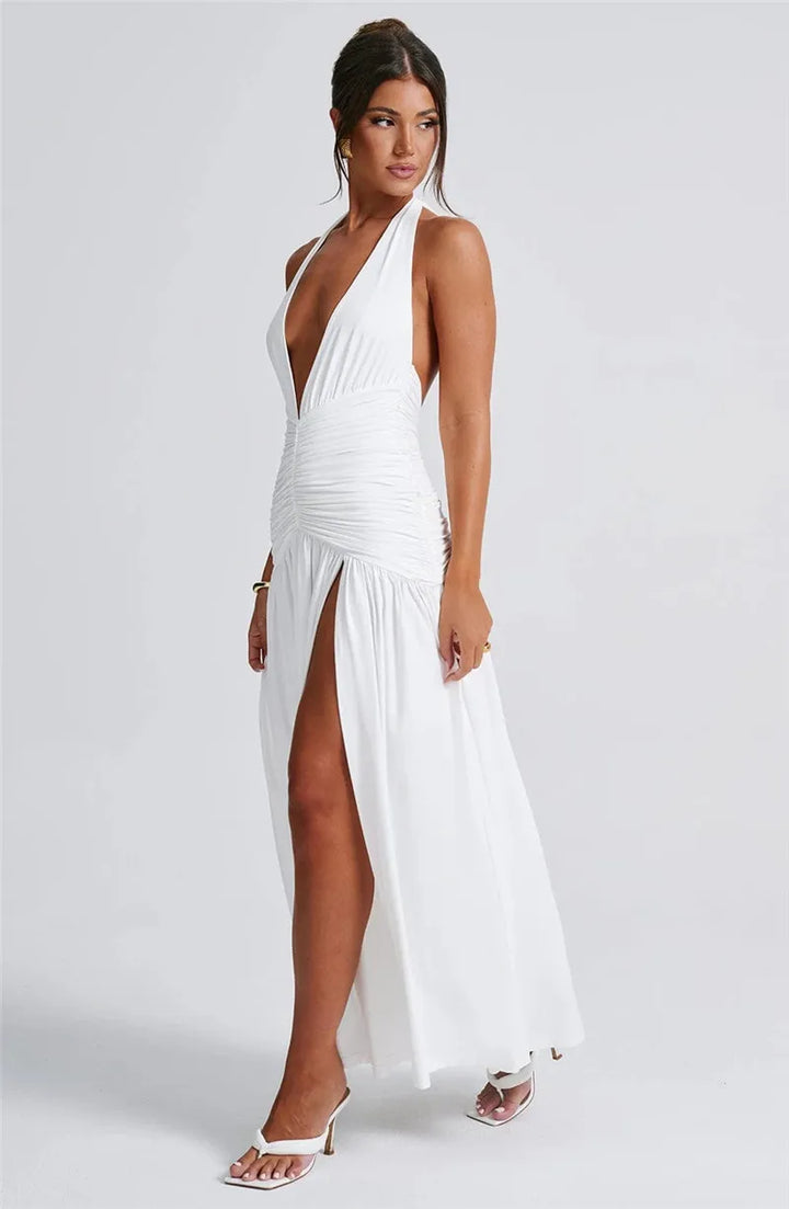 Levoire | Dos Nu Noyé V-Cuisse Haute Fente Maxi Robes