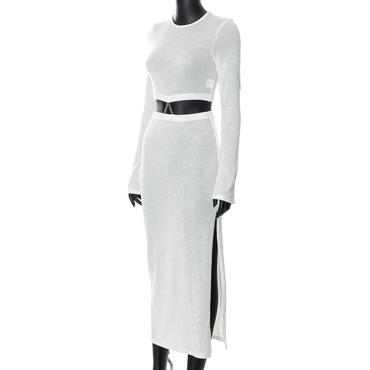 Levoire | Ensemble Jupe Cropped Et Maxi À Manches Longues