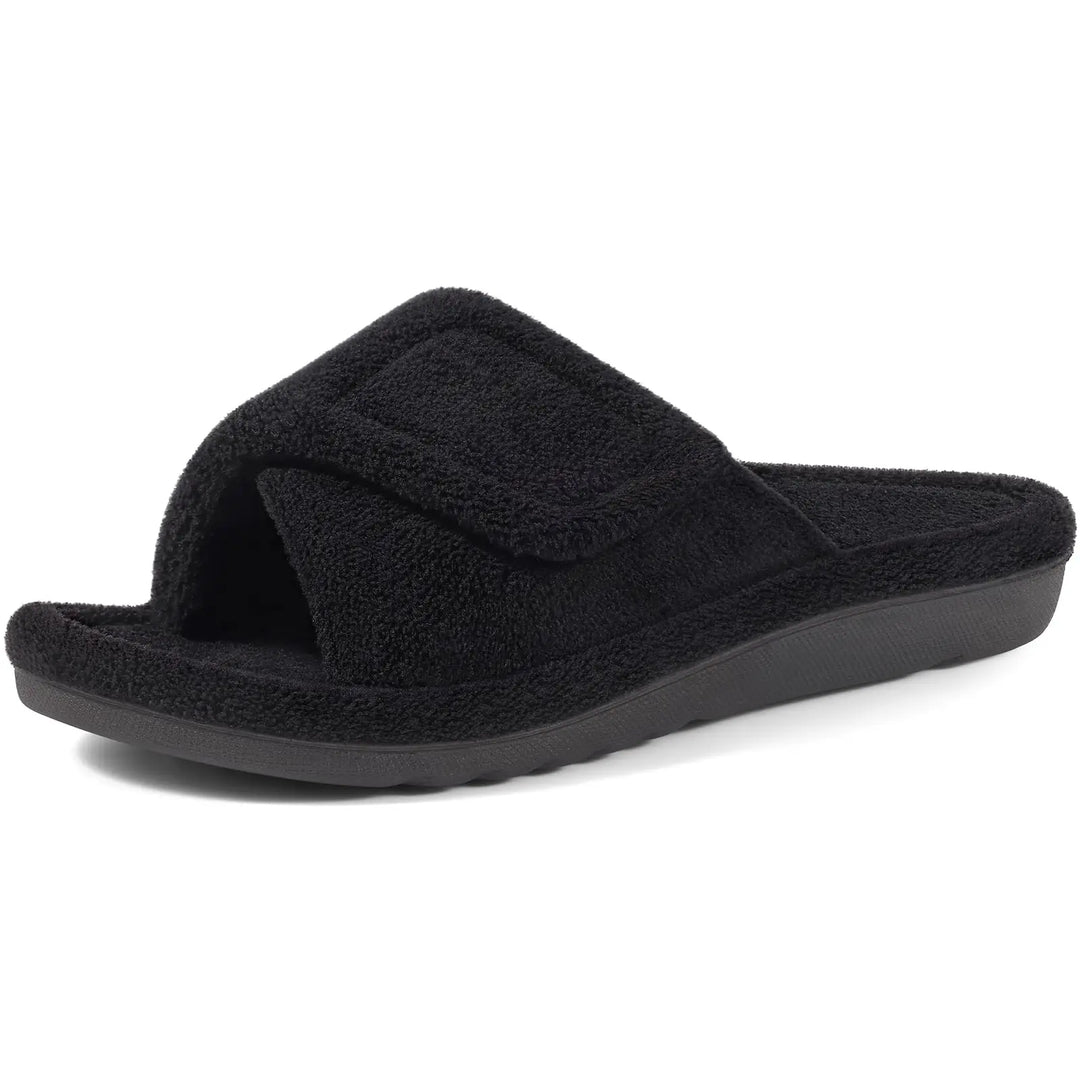 Levoire | Chaussons Fourrés Ajustables Noir
