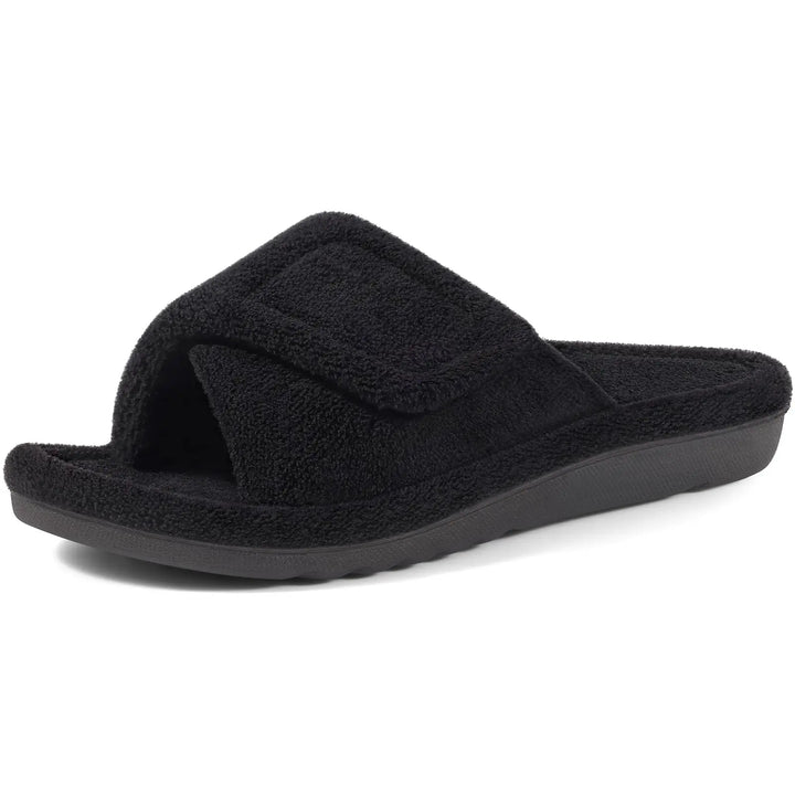 Levoire | Chaussons Fourrés Ajustables Noir