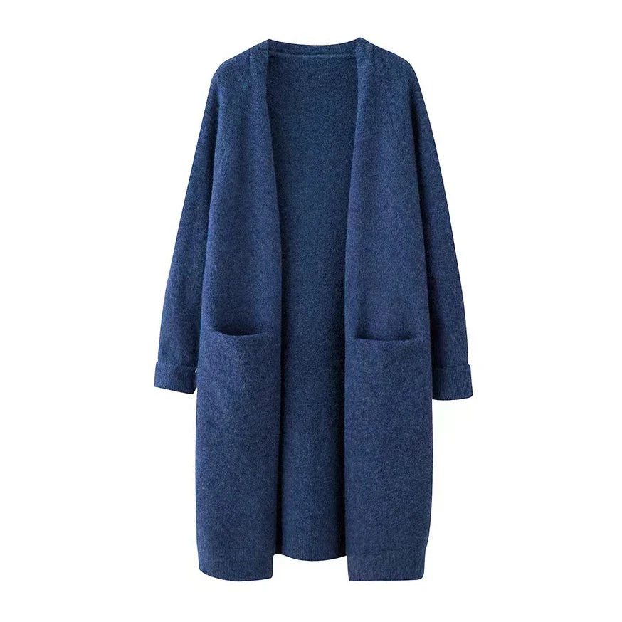 Levoire | Pull En Tricot Confortable Avec Poches Bleu Universel