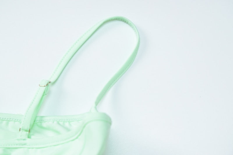 Levoire | Ensemble Jupe Minuscule Froncée À Manches En Maille Crop