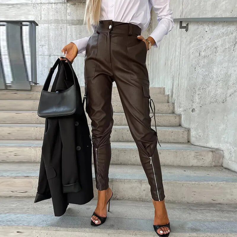 Levoire | Pantalon Habillé Coupe Moderne Brun foncé
