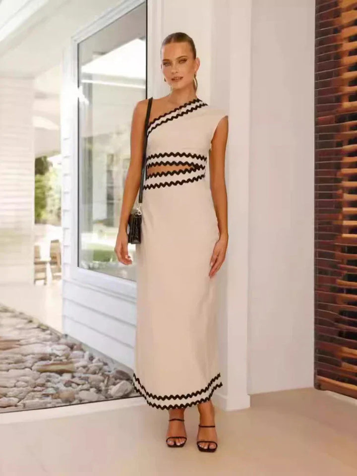 Levoire | Robe Sans Manches Au Design Élégant Blanc