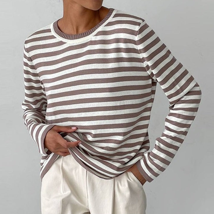 Levoire | T-Shirt Intemporel À Manches Longues Braun