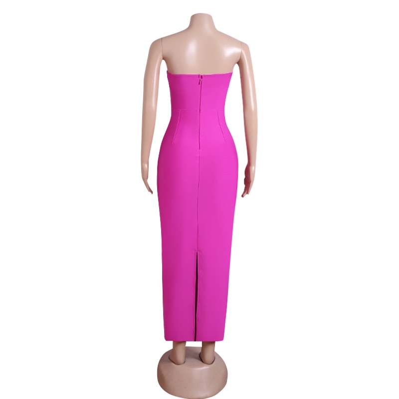 Levoire | Bodycon Dress With Off-The-Shoulder Design To Ankle