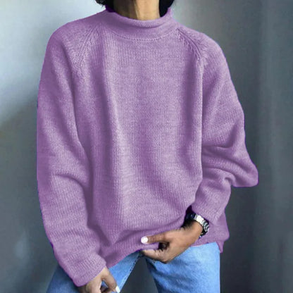 Levoire | Élégant Pull À Manches Longues En Tricot O-Fermeture Rosa