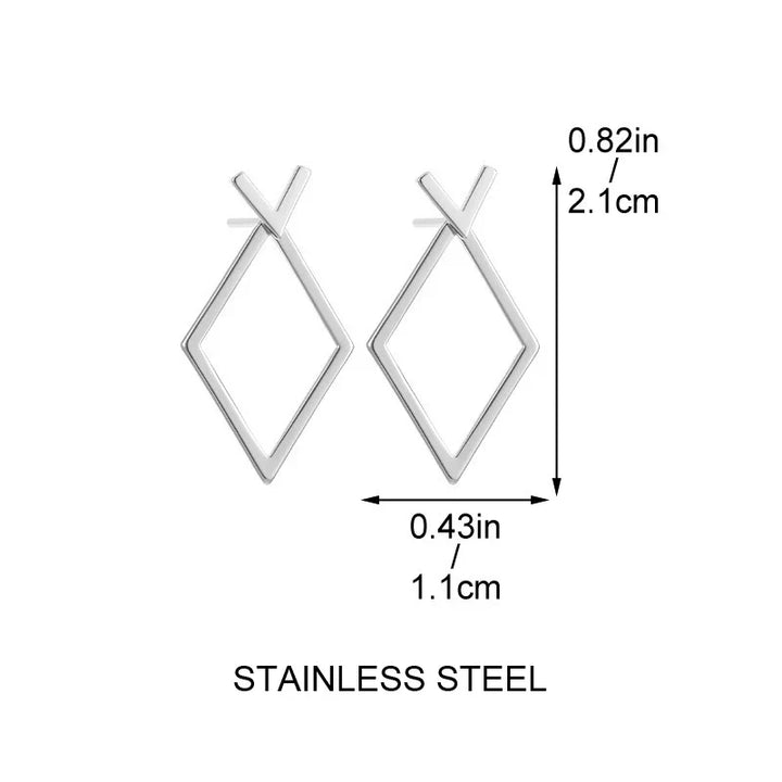 Levoire | Boucles Géométriques Couleur Argent Plus Petite
