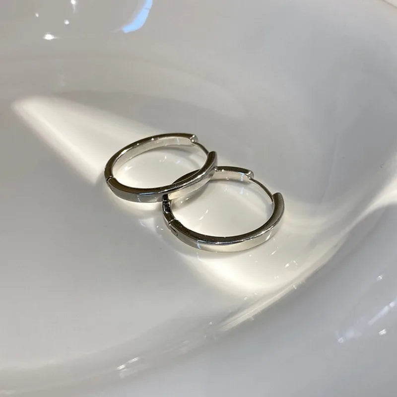 Levoire | Grandes Créoles Rondes 2025 E596 couleur argent Intérieur 20mm 0,79in