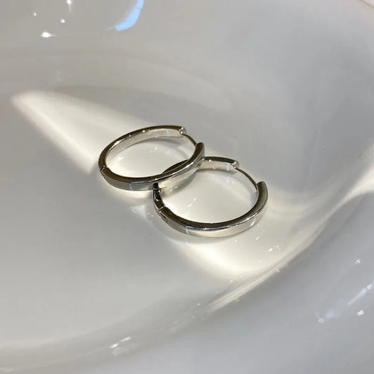 Levoire | Grandes Créoles Rondes 2025 E596 couleur argent Intérieur 20mm 0,79in