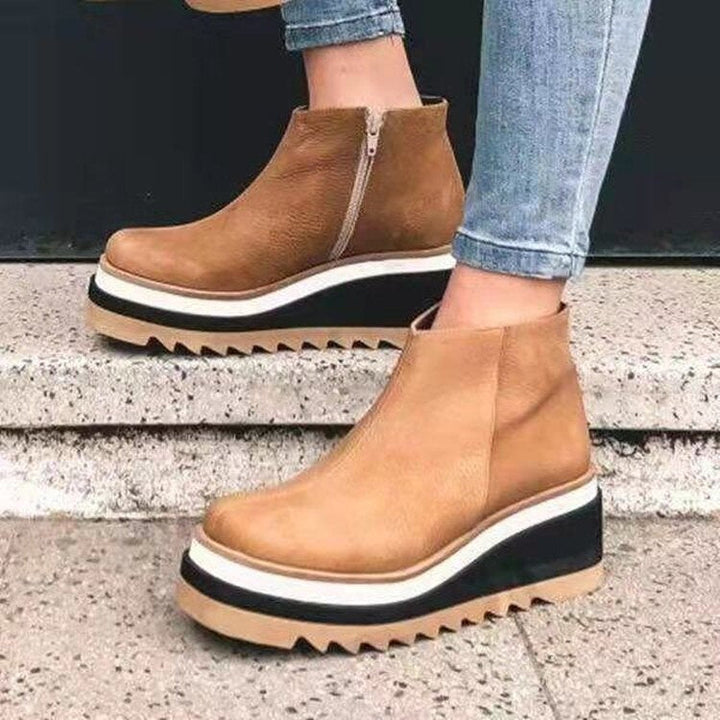 Levoire | Chaussures Basses Élégantes Pour Femmes Avec Zip Et Talon Haut Jaune