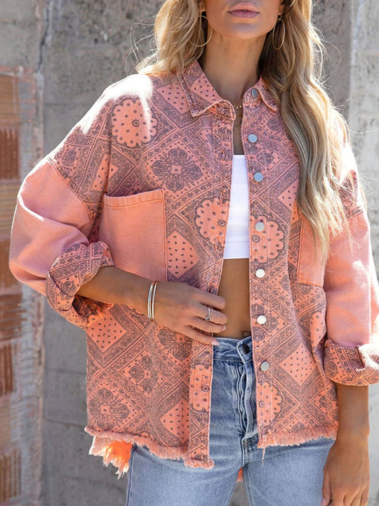 Levoire | Veste À Manches Longues Avec Un Motif Unique Et Des Boutons