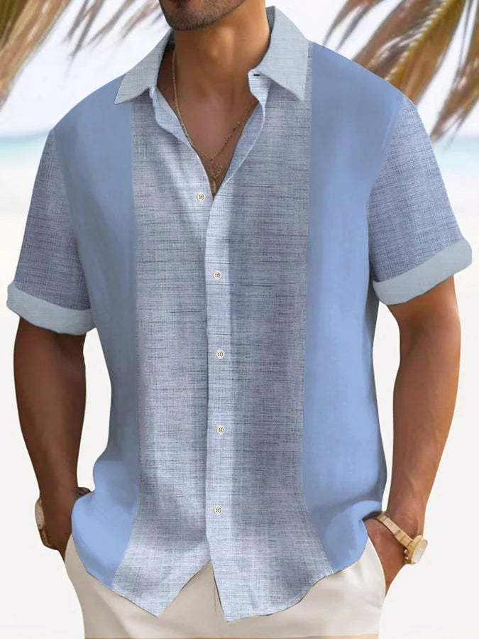 Levoire | Chemise D'Été Moderne Et Confortable Avec Motif Bleu