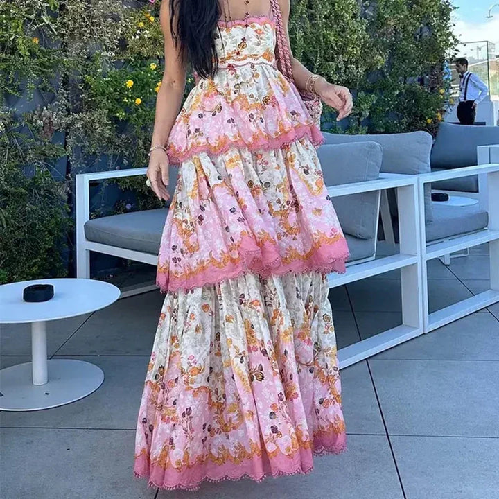 Levoire | Joueuse robe fleurie etagée