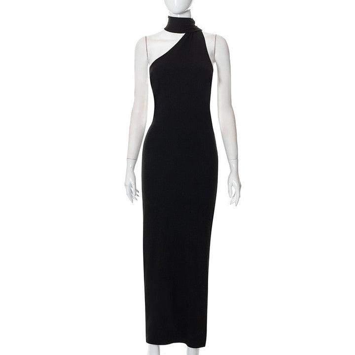 Levoire | Noir Fils Perle Jupe Longue Robe