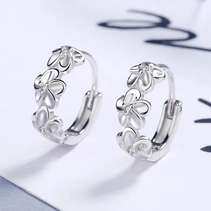 Levoire | Boucles Argent Fleurs