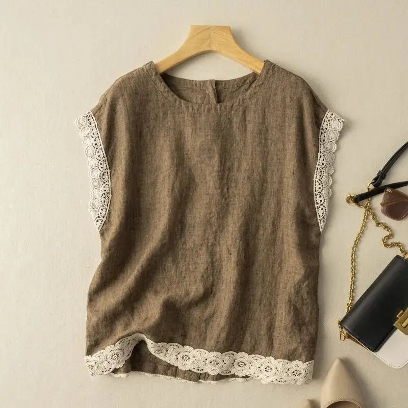 Levoire | Blouse Satinée Féminine Café