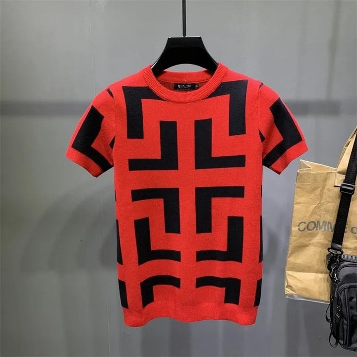 Levoire | Design Unique T-Shirt Noir avec Rouge