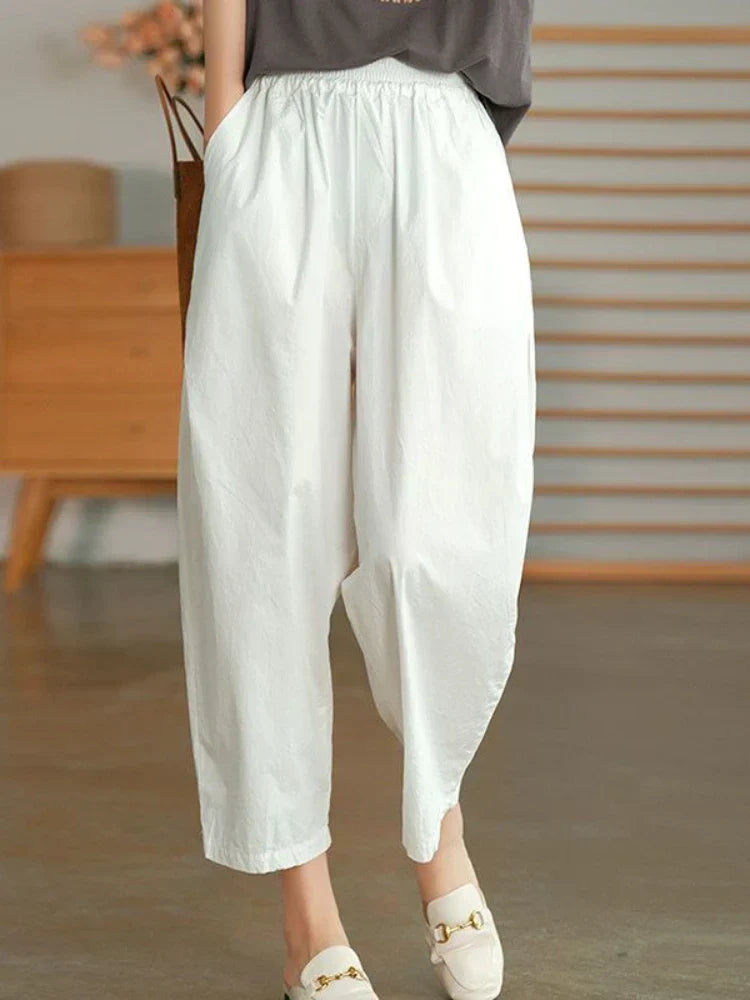 Levoire | Pantalons harem d'été relaxants Blanc