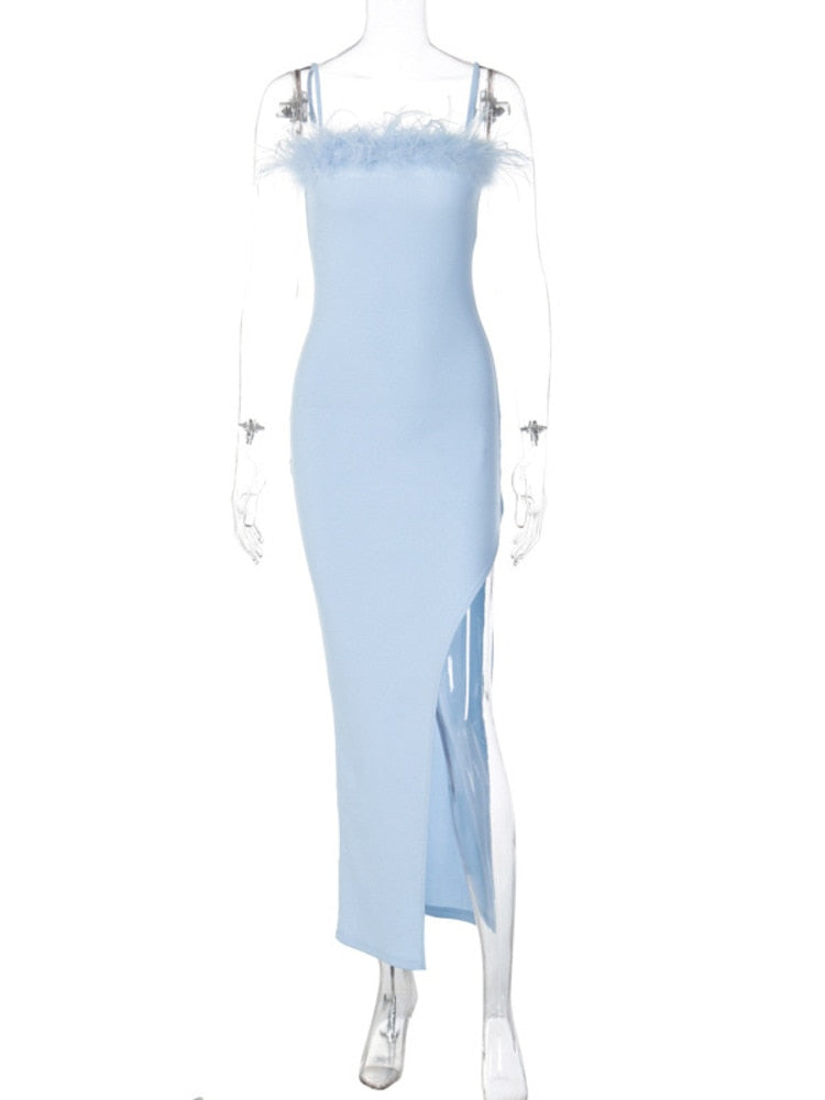 Levoire | Robe Longue Épaules Dénudées À Fente Haute