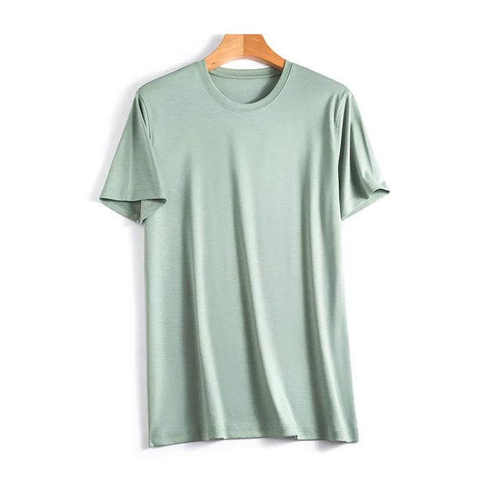 Levoire | Chemise en soie élégante Pistache-O Cou