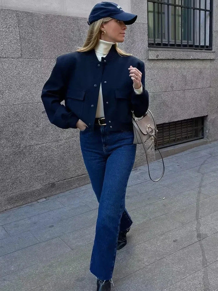 Levoire | Moderne, Tendance, Veste Femme Raccourcie Avec Poches