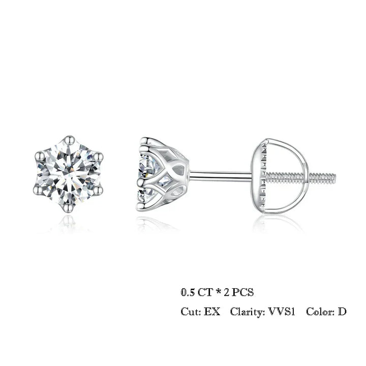 Levoire | Boucles Moissanite S925 Argent 0.5CT X 2