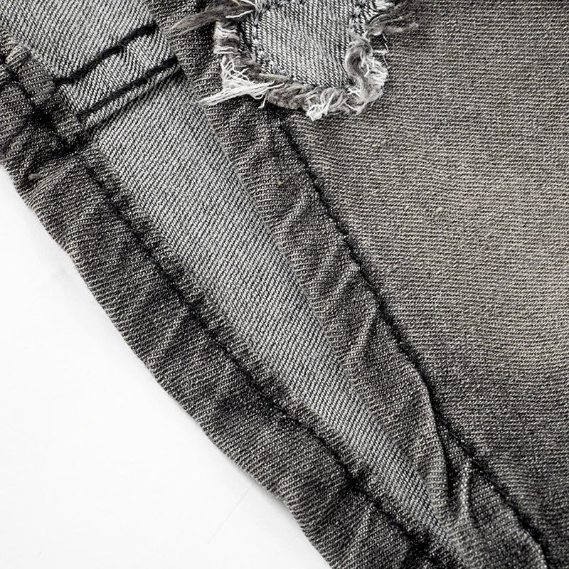 Levoire | Crop Top En Denim Brodé Mini Micro Y2K Jupe Corset Ensemble À Lacets