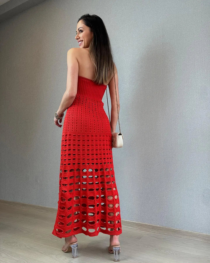 Levoire | Robe Maxi Hult Tricotée Transparente