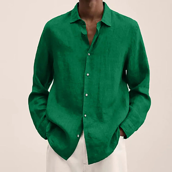 Levoire | Chemise En Coton Leger Confortable Hommes Vert