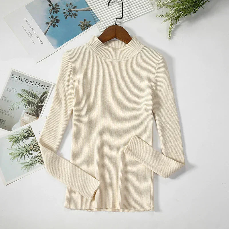Levoire | Pull Douillet Avec Col Roulé Beige Taille unique