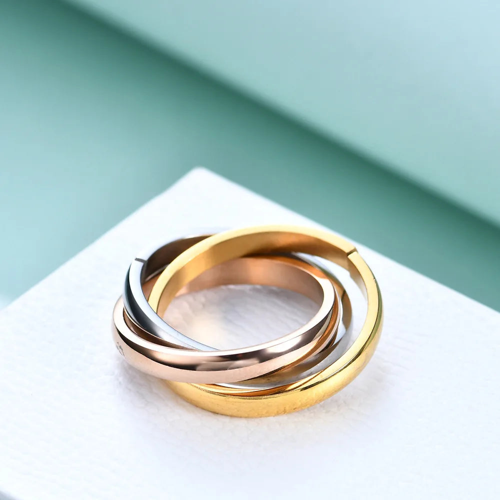 Levoire | Bague Tricolore Inox 8