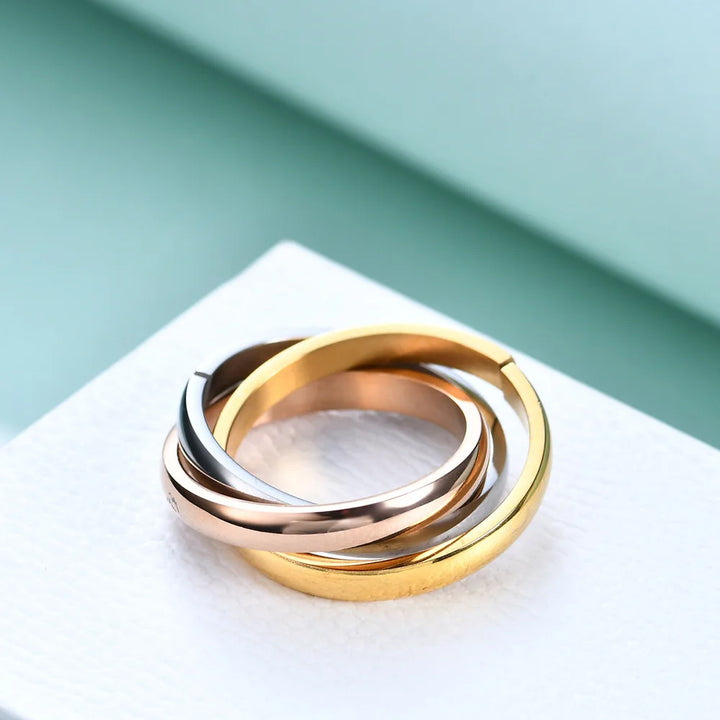 Levoire | Bague Tricolore Inox 8