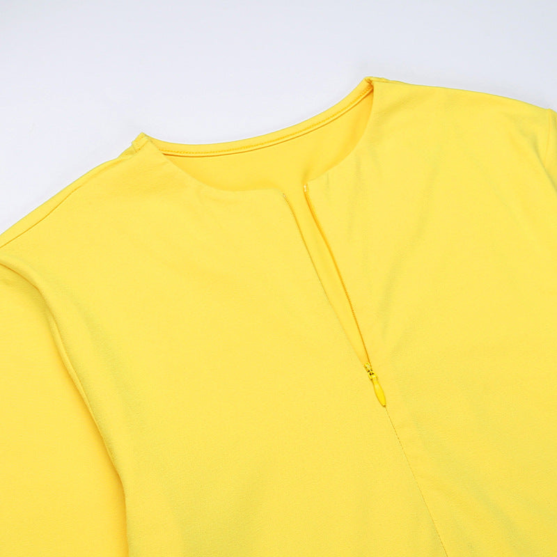 Levoire | Midi Dress With Long Sleeves And V Neck
