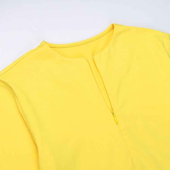 Levoire | Midi Dress With Long Sleeves And V Neck