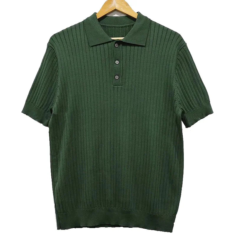 Levoire | Luxe Retro Tricot T-Shirt À Manches Courtes