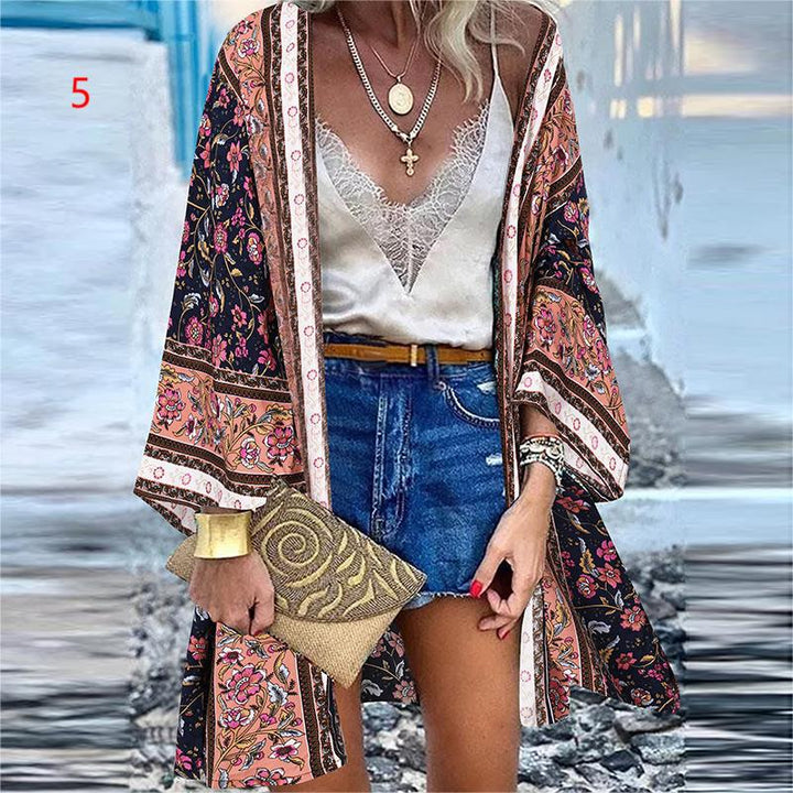Levoire | Blouse Florale Décontractée Lâche Plage