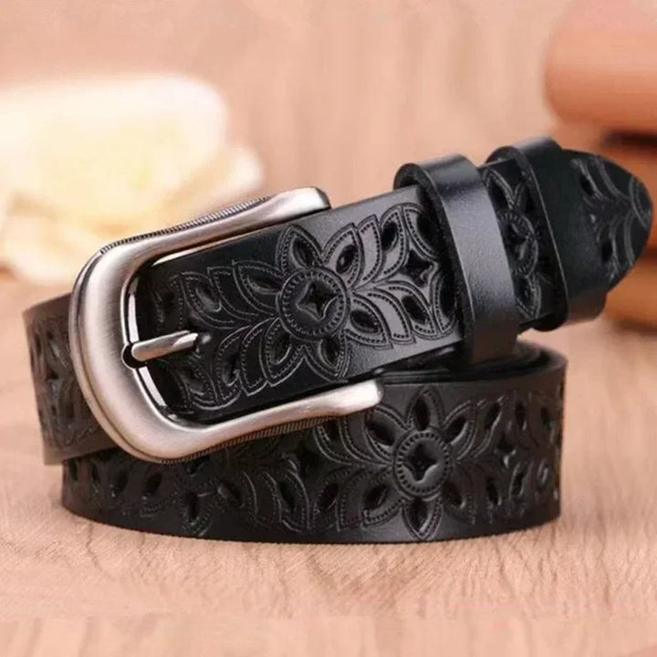 Levoire | Ceinture en cuir pour femmes Noir 115cm