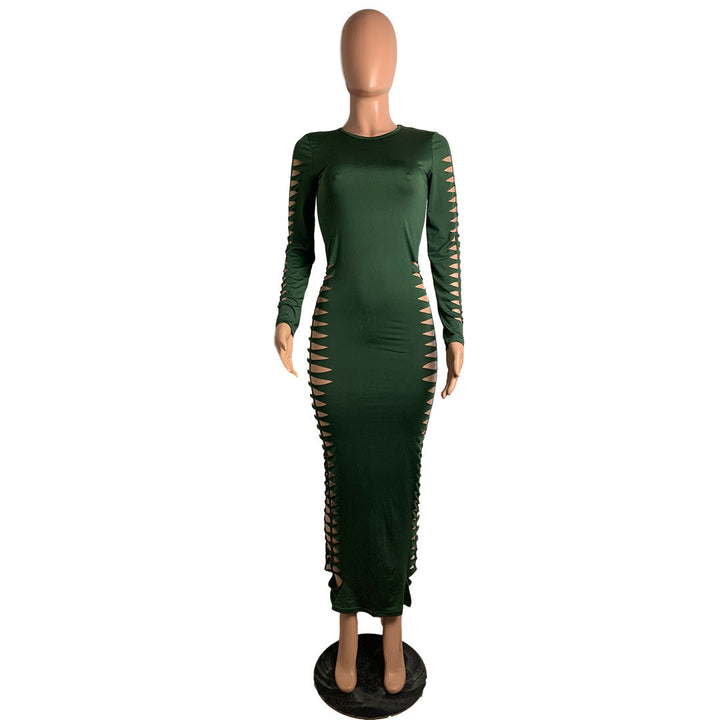 Levoire | Robe Maxi Bodysuit À Manches Longues Avec Longueur Sur Le Côté