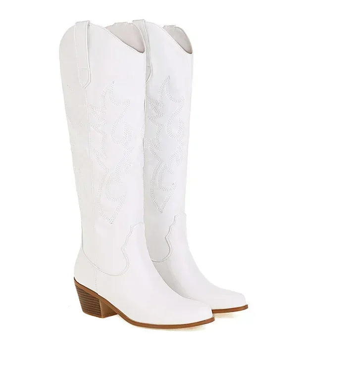 Levoire | Hauteurs De Mollet Bottes De Cowboy En Cuir Pour Femmes