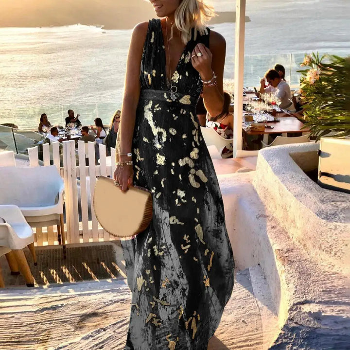 Levoire | Robe D'été Fluide Pour Femme - Maxi Noir
