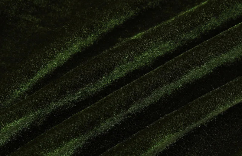 Levoire | Robe Maxi En Velours Vert Avec Cordon Au Dos