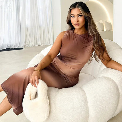 Levoire | Raffinée robe plissée dégradée