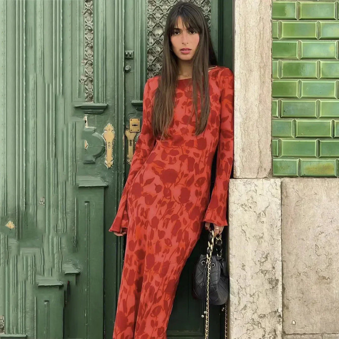 Levoire | Robe Maxi À Imprimé Floral Pour Femmes Rot