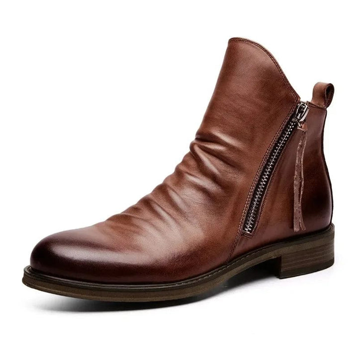 Levoire | Bottes D'Hiver Élégantes En Cuir Végétal Marron châtaigne