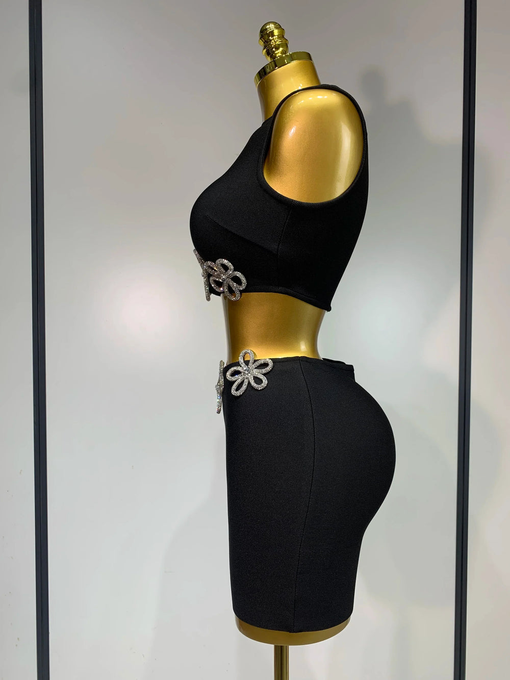 Levoire | Jupe Mini Bandage Noire Suit