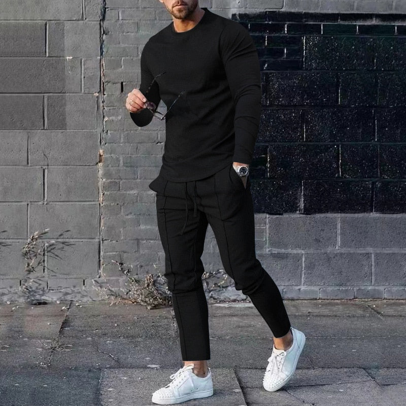 Levoire | Ensemble Confortable Et Décontracté Pour Homme Noir